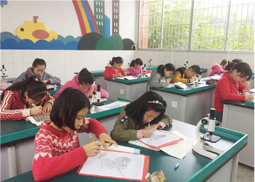 武胜县万善小学开展刻纸特色活动