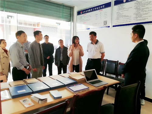 省司法厅调研员刘志勇带队到东坡区验收省级规范化司法所