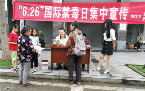 武胜县白坪乡开展禁毒宣传效果佳