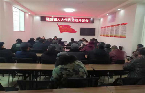 隆盛镇开展人大代表述职评议活动