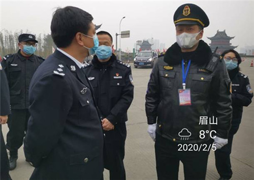 眉山市副市长罗毅慰问联防联控一线工作人员