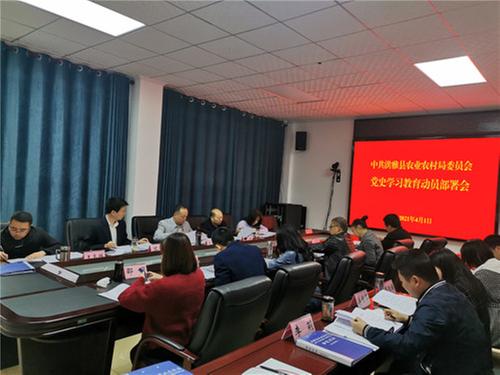 洪雅县农业农村局召开党史学习教育动员部署会
