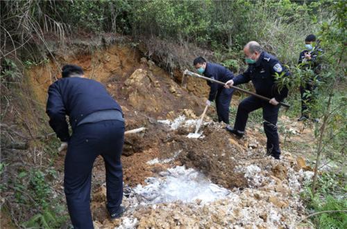 前锋区警方集中无公害化处理近5000只涉案野生动物死体