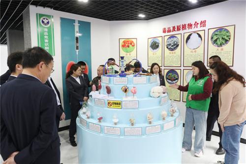 官盛镇机关干部职工参观禁毒教育基地