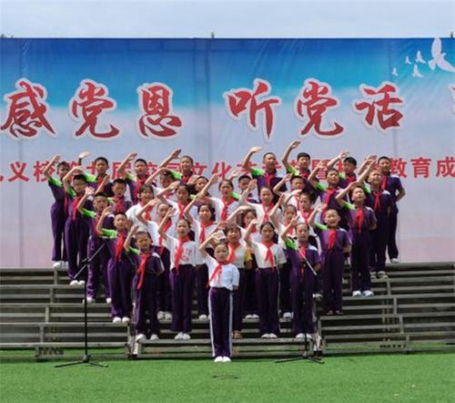 坪河镇九义校举行六一活动