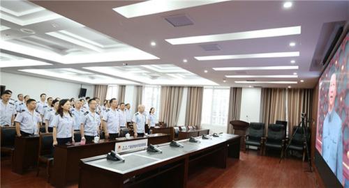 广安经开区税务局组织观看庆祝中国共产党成立100周年大会