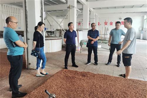 岳池县委常委、政法委书记孙彪峰到食品生产企业督导“两个行动”推进情况