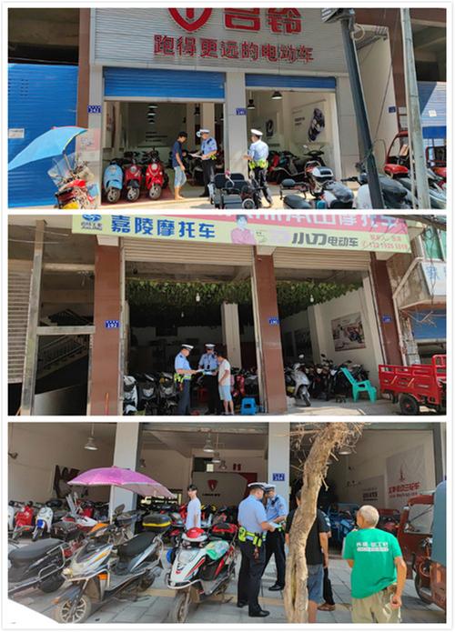 邻水县交警走进电动车销售点开展交通宣传教育