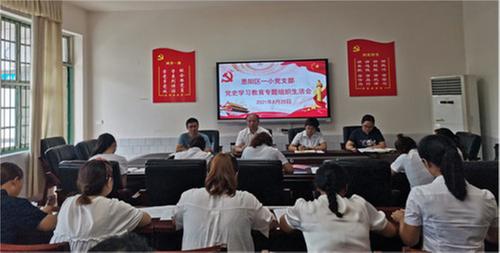 恩阳一小召开党史学习教育组织生活会
