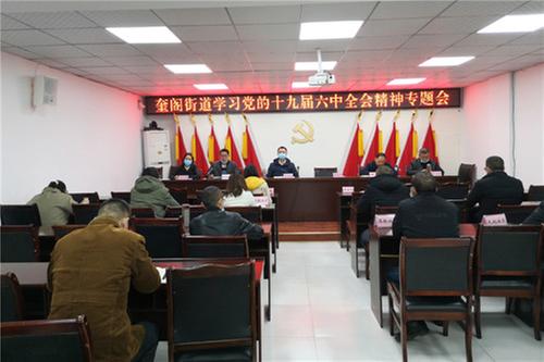 奎阁街道认真学习领会十九届六中全会精神