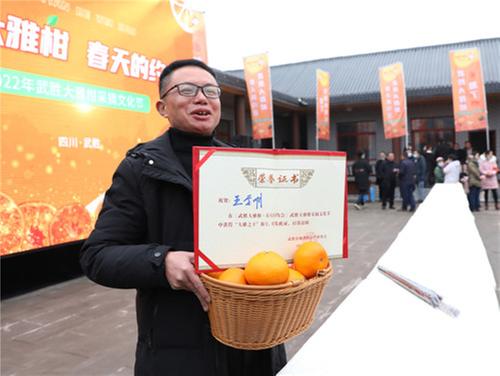 桔子红了  2022年武胜大雅柑采摘文化节开幕