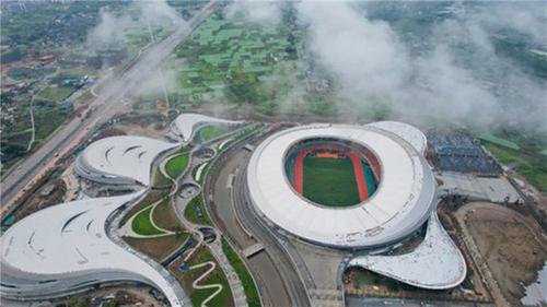 乐山市奥体中心项目建设进入收尾阶段