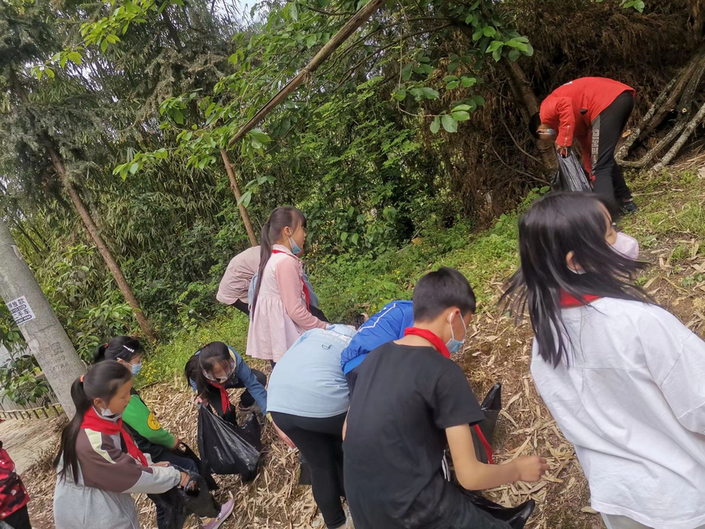南江县傅家小学开展爱国卫生环境整治活动
