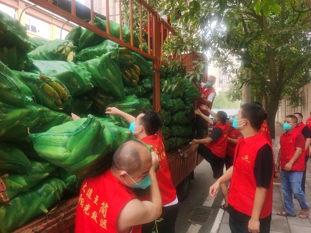 简阳市：抗击疫情，“红背心”与“大白”并肩同行