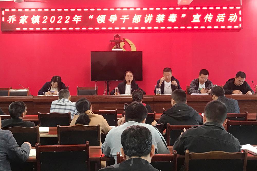 乔家镇积极开展“领导干部讲禁毒”宣传活动