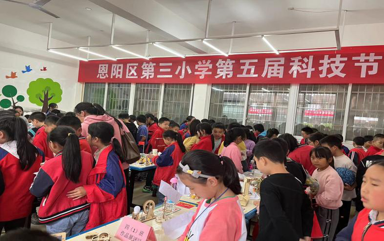 恩阳区第三小学举办第五届科技节