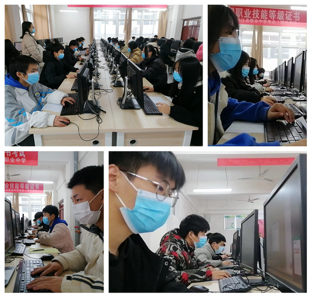 2022年教育部“1+X”证书考试在南江职中考点开考