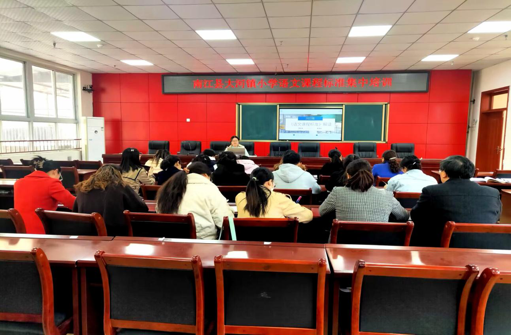 南江县大河镇小学开展语文学科新课标培训活动