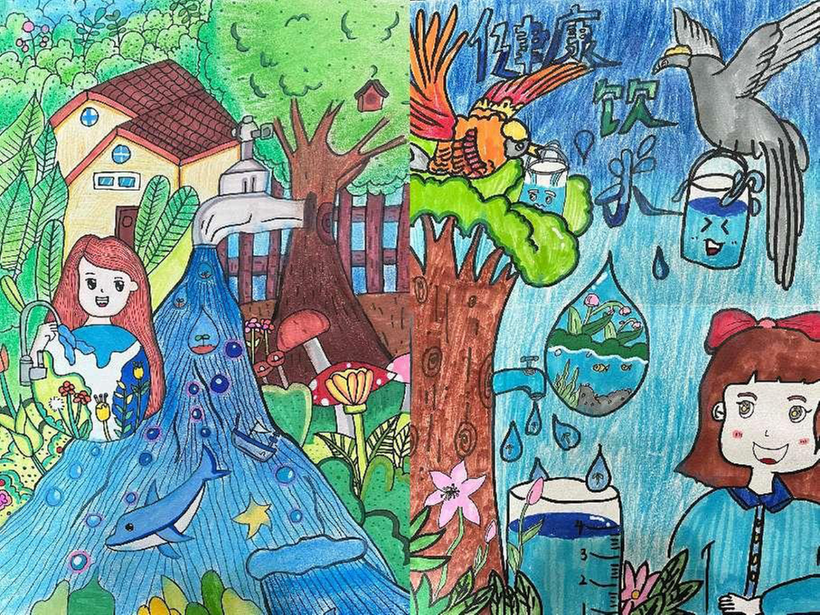 沙河镇乐坝小学开展“环境健康杯”主题征文绘画作品比赛