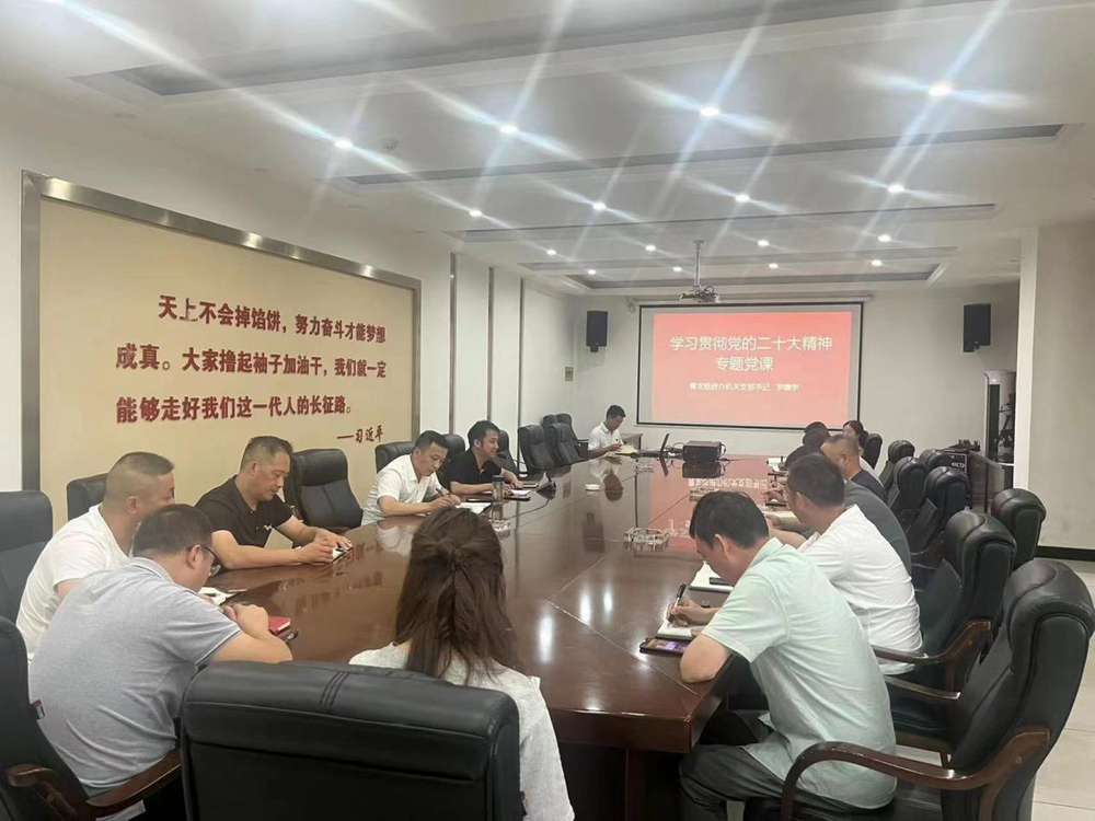 眉山天府新区青龙产业推进办组织开展8月“讲党课”活动