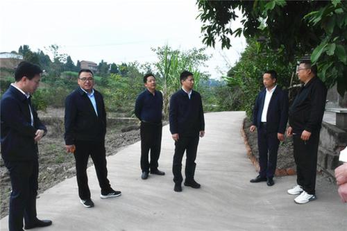 内江市市中区领导督导检查农村面貌改善工作