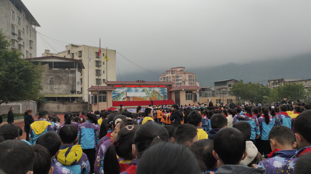 南江县正直镇小学开展宪法进校园普法宣传活动