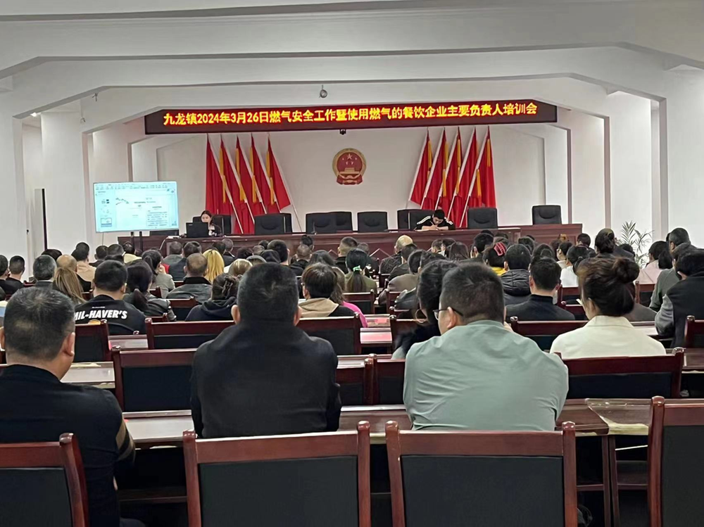 九龙镇召开燃气安全工作暨使用燃气的餐饮企业主要负责人培训会