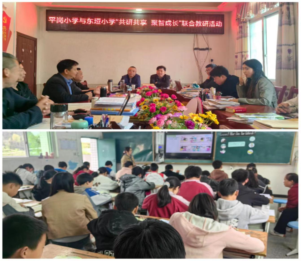 南江县平岗小学与东垭小学开展联合教研活动