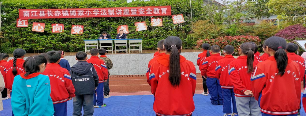 南江县傅家小学开展法制进校园活动