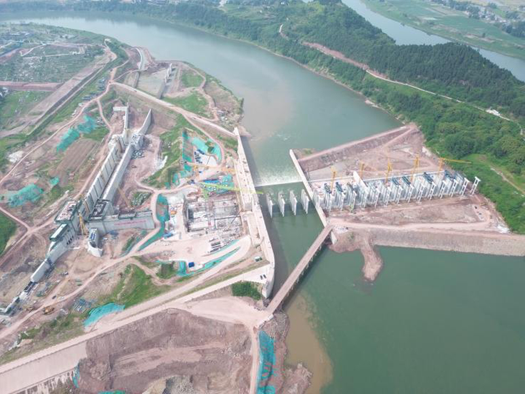 渠江风洞子航运工程顺利完成右岸13孔泄洪冲沙闸过流验收工作