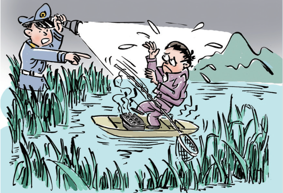 武胜县一男子非法捕鱼，获刑并赔2.5万余元