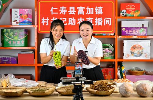 仁寿县：村干部直播带货 振兴路越走越宽