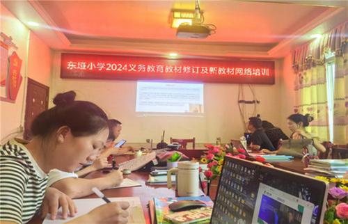 南江县下两镇东垭小学举办新教材网络培训