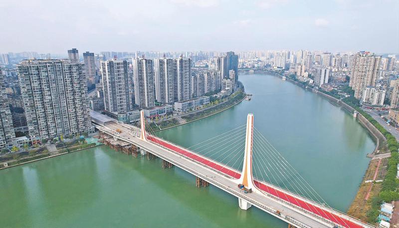 麻柳坝大桥建设正酣