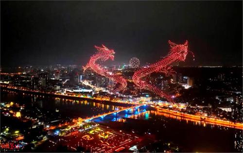 乐山3000架无人机表演闪耀夜空