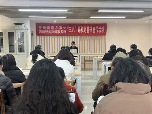 经开区奎阁街道开展“三八”维权月普法宣传活动